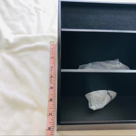 NIB Black Compact Charging Station Organize Multiple Devices HInged Back Panel - Picture 10 of 16